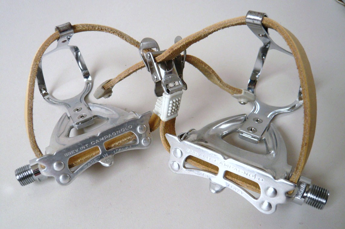 Vintage Campagnolo Chorus Pedals Clips Set Chromed Size Small. 