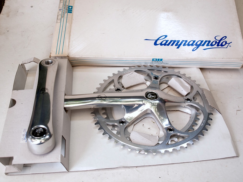 campagnolo athena crankset silver