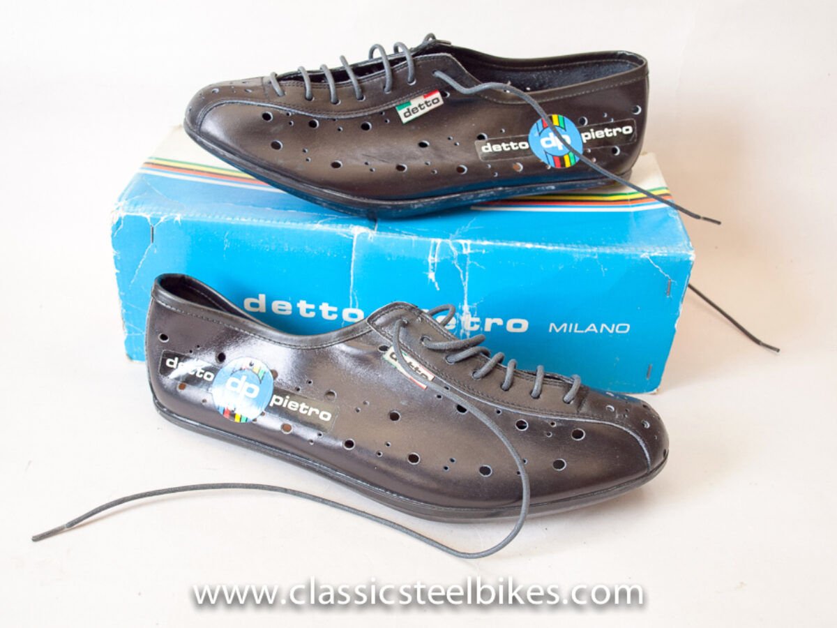 NOS Detto Pietro TD Touring Bike Cycling Shoes Sneakers Blue Suede/Nylon 37 NIB 