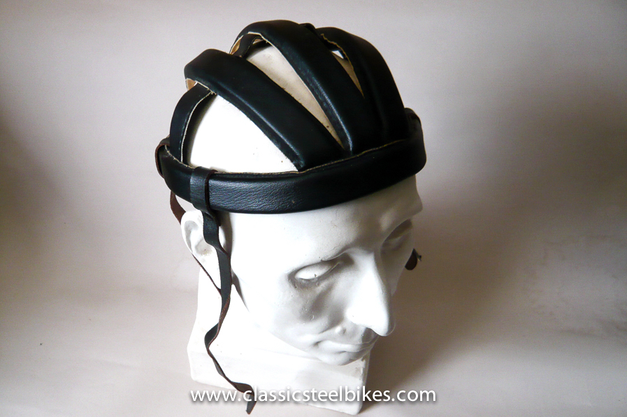 leather cycling helmet