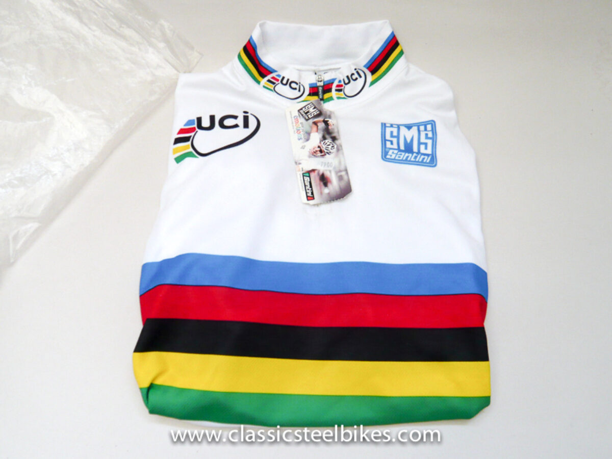 Fischer BMC SMS Santini del Mondo UCI Cup Tour Vintage Verde Ciclismo Jersey S D'ITALIA 