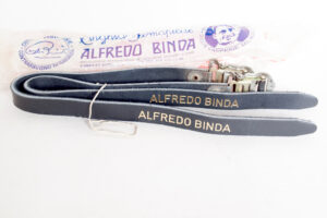 NOS VINTAGE ALFREDO BINDA leather  toe straps 80s REAL NICE 