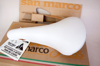 Selle San Marco Rolls Sadlle White Smooth Leather NOS-1