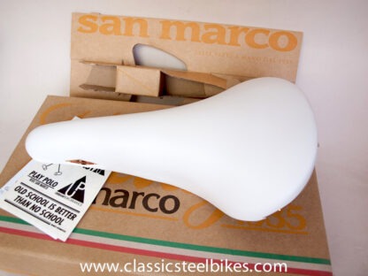 Selle San Marco Rolls Sadlle White Smooth Leather NOS-1